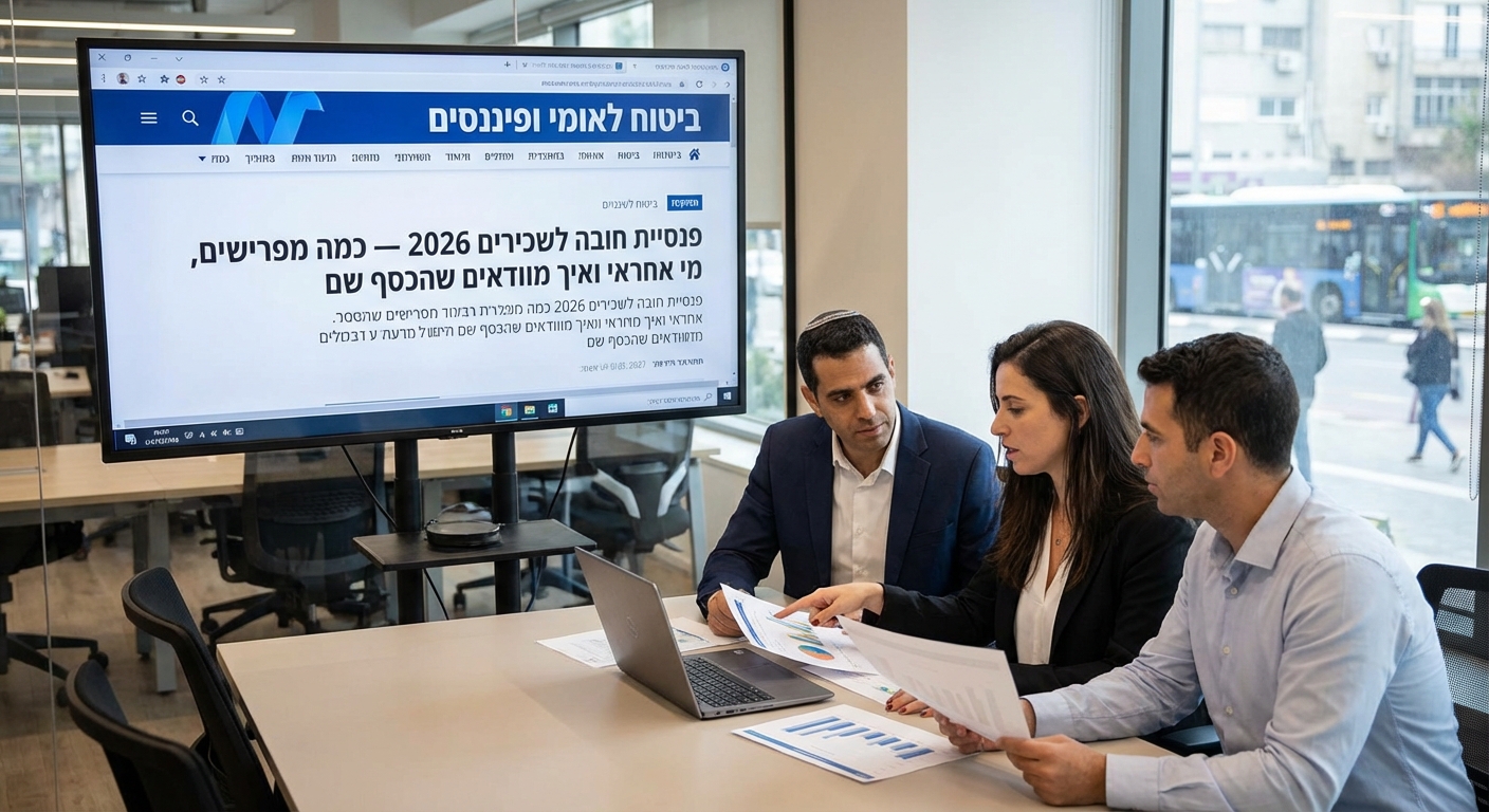 פנסיית חובה לשכירים 2026 — כמה מפרישים, מי אחראי ואיך מוודאים שהכסף שם