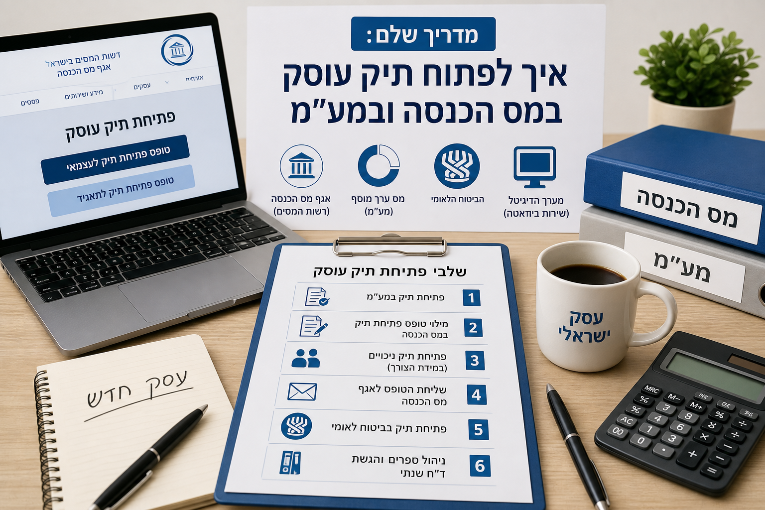 מדריך שלם: איך לפתוח תיק עוסק במס הכנסה ובמע"מ