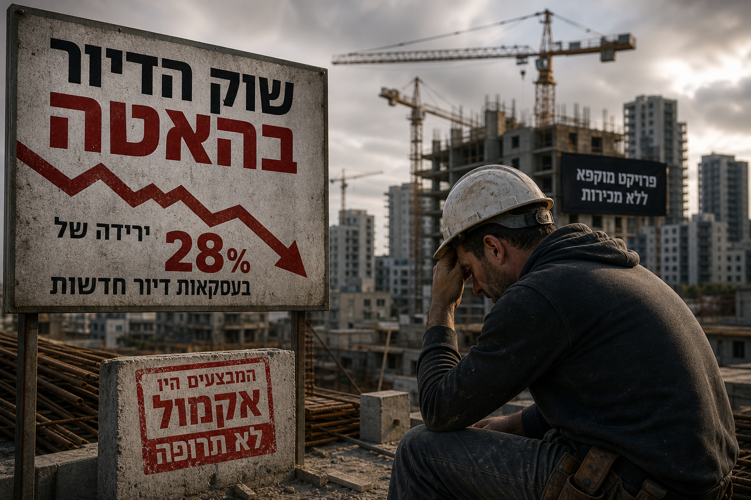 ההאטה בשוק הדיור מחריפה: "הנחות הקבלנים היו אקמול, לא תרופה"