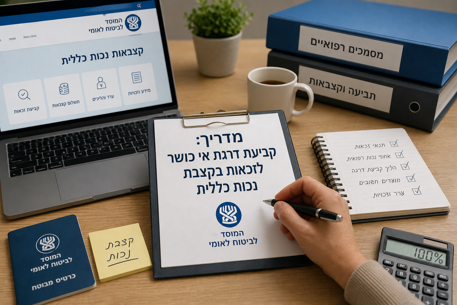 מדריך: קביעת דרגת אי כושר לזכאות בקצבת נכות כללית
